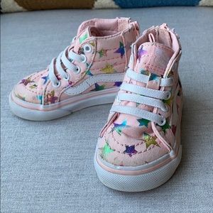 Vans sk8 hi stars print toddler shoe